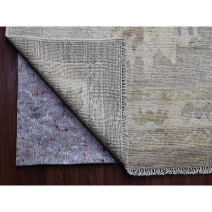 Oushak And Peshawar Wool Hand Knotted Rug Brown 13.11x23.3 -O089740