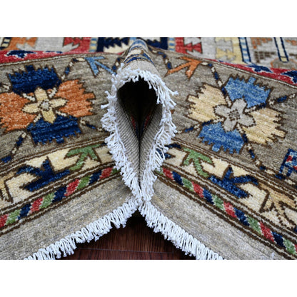 Oushak And Peshawar Wool Hand Knotted Rug Grey 8.9x11.10 -O089747