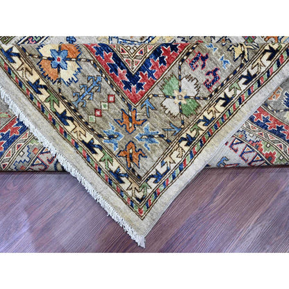 Oushak And Peshawar Wool Hand Knotted Rug Grey 8.9x11.10 -O089747
