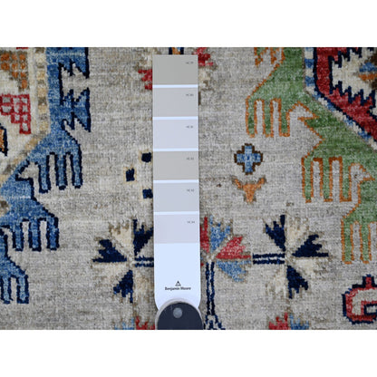 Oushak And Peshawar Wool Hand Knotted Rug Grey 8.9x11.10 -O089747