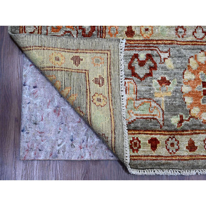 Oushak And Peshawar Wool Hand Knotted Rug Grey 7.10x9.9 -O089759