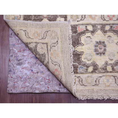 Oushak And Peshawar Wool Hand Knotted Rug Brown 8.2x9.8 -O089760