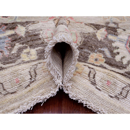 Oushak And Peshawar Wool Hand Knotted Rug Brown 8.2x9.8 -O089760