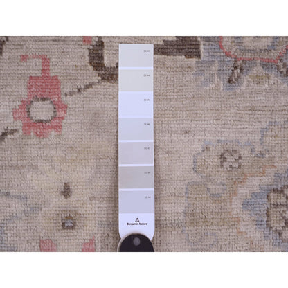 Oushak And Peshawar Wool Hand Knotted Rug Brown 8.2x9.8 -O089760