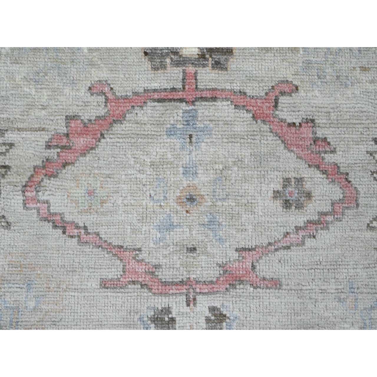 Brown 8'2" x 9'8" Oushak And Peshawar Hand knotted Wool Rug - Sku: O089760
