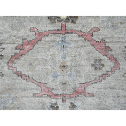 Oushak And Peshawar Wool Hand Knotted Rug Brown 8.2x9.8 -O089760