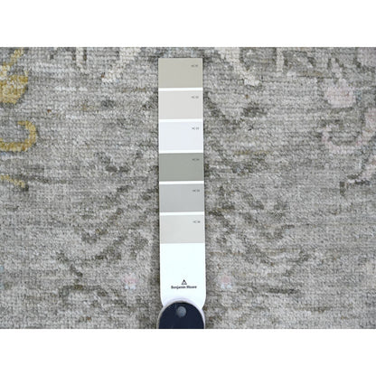 Oushak And Peshawar Wool Hand Knotted Rug Grey 8.0x9.7 -O089769