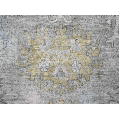Oushak And Peshawar Wool Hand Knotted Rug Grey 8.0x9.7 -O089769