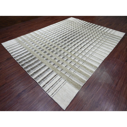 Modern and Contemporary Wool Hand Knotted Rug Brown 8.8x11.8 -O089774