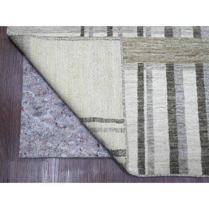 Modern and Contemporary Wool Hand Knotted Rug Brown 8.8x11.8 -O089774
