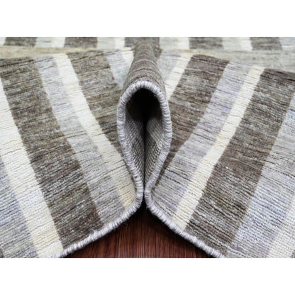 Modern and Contemporary Wool Hand Knotted Rug Brown 8.8x11.8 -O089774