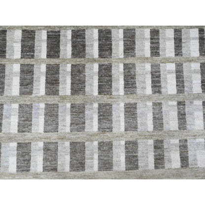 Modern and Contemporary Wool Hand Knotted Rug Brown 8.8x11.8 -O089774