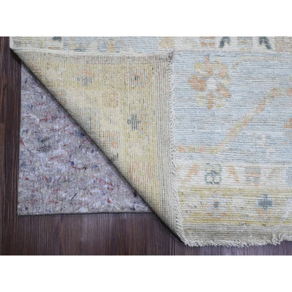 Oushak And Peshawar Wool Hand Knotted Rug Grey 9.9x17.3 -O089775