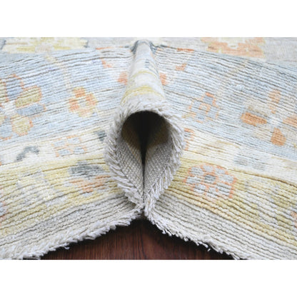 Oushak And Peshawar Wool Hand Knotted Rug Grey 9.9x17.3 -O089775