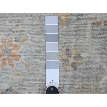 Oushak And Peshawar Wool Hand Knotted Rug Grey 9.9x17.3 -O089775