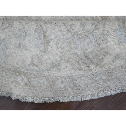 Oushak And Peshawar Wool Hand Knotted Rug Grey 7.8x7.11 -O089795