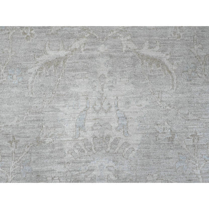 Oushak And Peshawar Wool Hand Knotted Rug Grey 7.8x7.11 -O089795