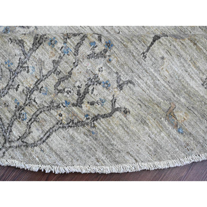 Oushak And Peshawar Wool Hand Knotted Rug Grey 7.11x8.0 -O089797