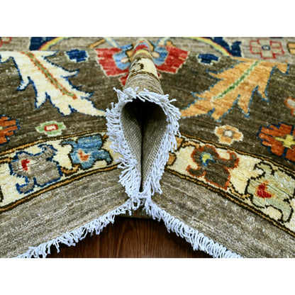 Oushak And Peshawar Wool Hand Knotted Rug Grey 10.0x13.4 -O089798