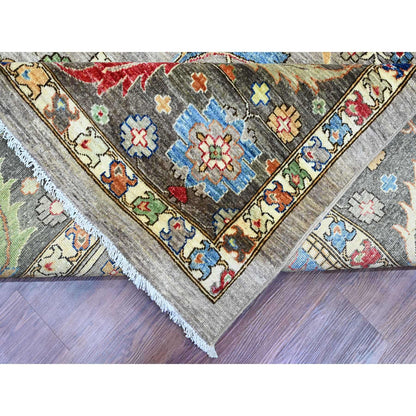 Oushak And Peshawar Wool Hand Knotted Rug Grey 10.0x13.4 -O089798