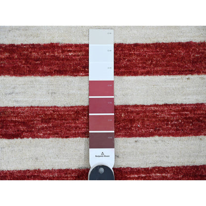 Oushak And Peshawar Wool Hand Knotted Rug Red 2.6x3.9 -O089802