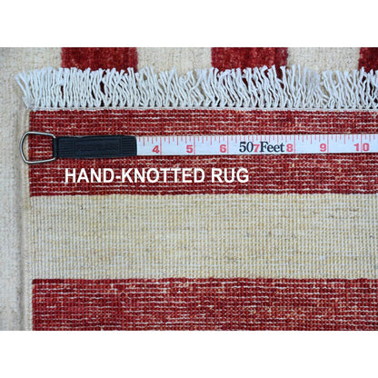 Oushak And Peshawar Wool Hand Knotted Rug Red 2.6x3.11 -O089803