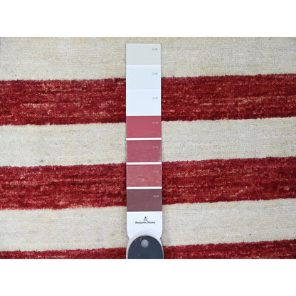 Oushak And Peshawar Wool Hand Knotted Rug Red 2.6x4.0 -O089805