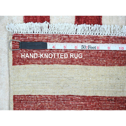 Tribal & Geometric Wool Hand Knotted Rug Red 2.7x3.10 -O089806