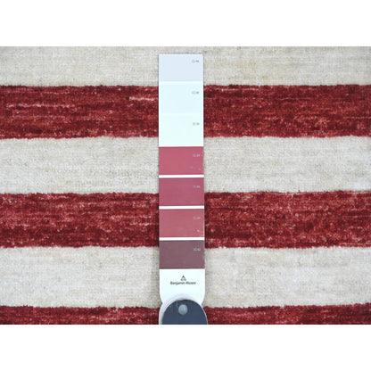 Oushak And Peshawar Wool Hand Knotted Rug Red 2.5x4.0 -O089808