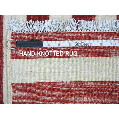 Oushak And Peshawar Wool Hand Knotted Rug Red 2.5x4.0 -O089808