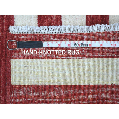 Oushak And Peshawar Wool Hand Knotted Rug Red 2.6x3.11 -O089809