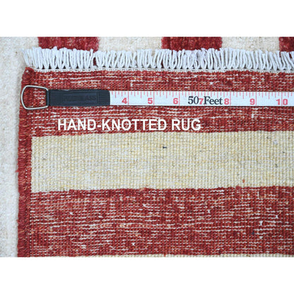 Oushak And Peshawar Wool Hand Knotted Rug Red 2.6x3.11 -O089810