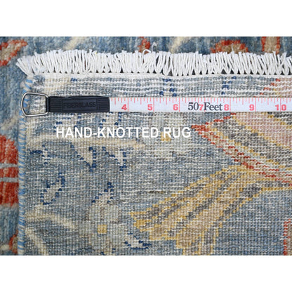 Oushak And Peshawar Wool Hand Knotted Rug Blue 2.6x25.7 -O089823