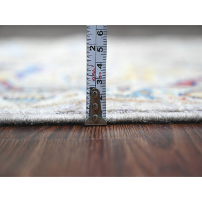 Oushak And Peshawar Wool Hand Knotted Rug Grey 2.11x10.10 -O089830