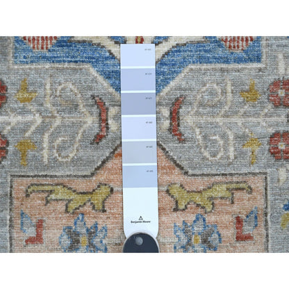 Oushak And Peshawar Wool Hand Knotted Rug Grey 2.7x10.2 -O089831