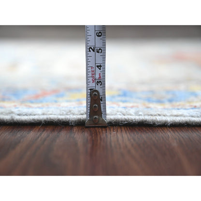 Oushak And Peshawar Wool Hand Knotted Rug Grey 2.7x10.2 -O089831
