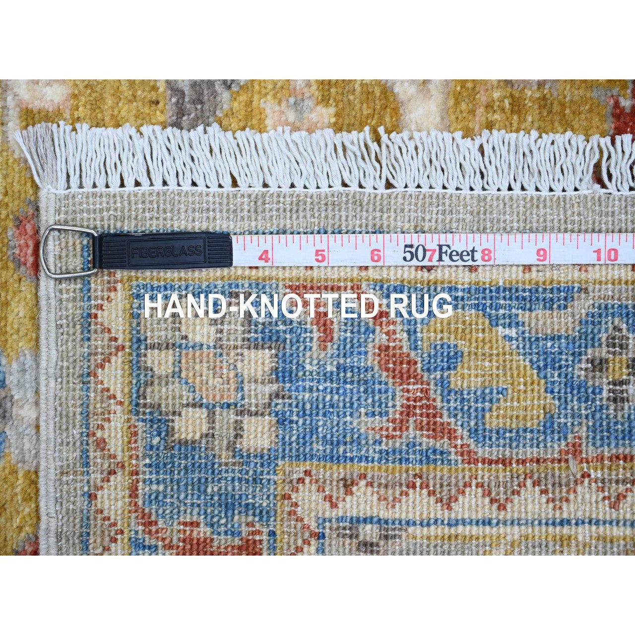 Gray 2'7" x 10'2" Oushak And Peshawar Hand knotted Wool Rug - Sku: O089831