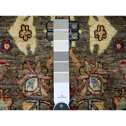 Oushak And Peshawar Wool Hand Knotted Rug Grey 3.1x6.0 -O089834
