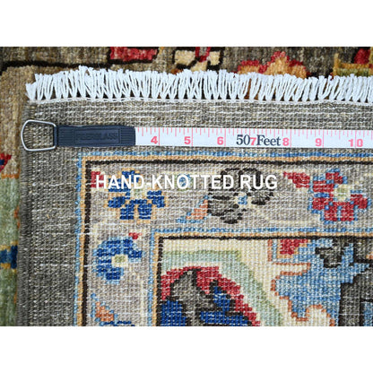 Oushak And Peshawar Wool Hand Knotted Rug Grey 3.1x6.0 -O089834
