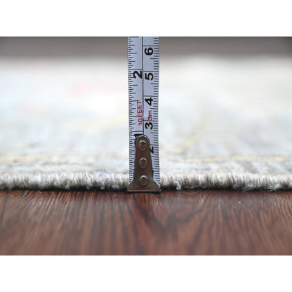 Oushak And Peshawar Wool Hand Knotted Rug Grey 2.7x11.8 -O089839