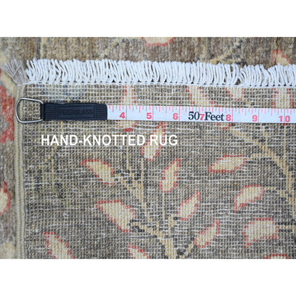 Oushak And Peshawar Wool Hand Knotted Rug Grey 2.4x6.1 -O089840