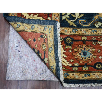 Oushak And Peshawar Wool Hand Knotted Rug Blue 9.1x11.8 -O089852
