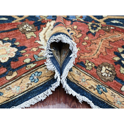 Oushak And Peshawar Wool Hand Knotted Rug Blue 9.1x11.8 -O089852