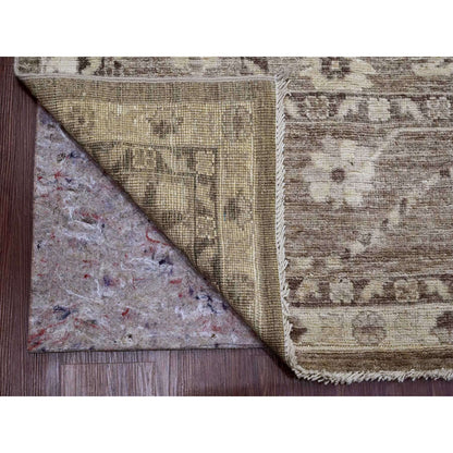 Oushak And Peshawar Wool Hand Knotted Rug Brown 9.0x11.9 -O089867