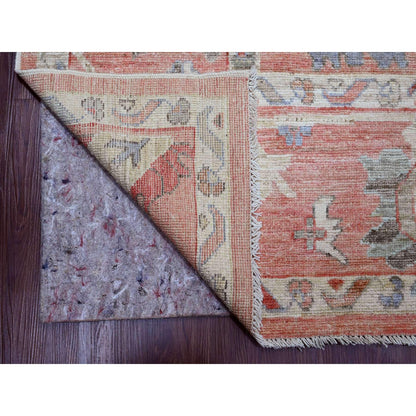 Oushak And Peshawar Wool Hand Knotted Rug Red 8.11x11.9 -O089869