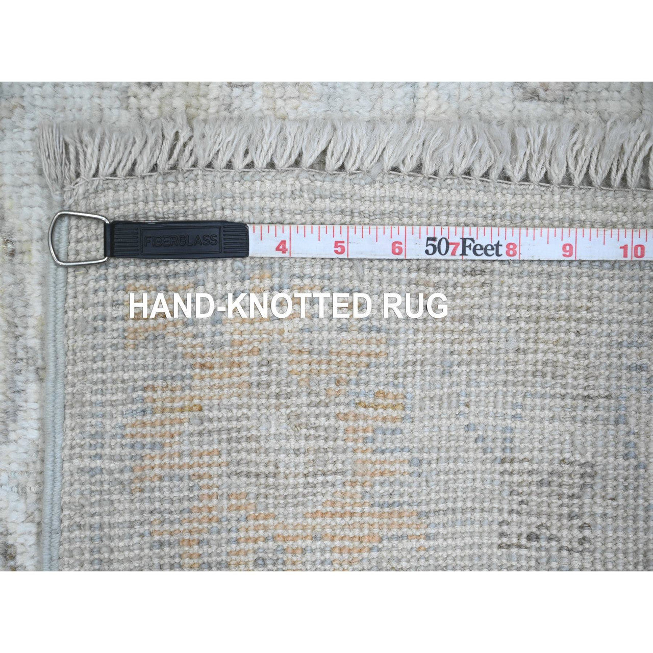 Gray 2'11" x 9'9" Oushak And Peshawar Hand knotted Wool Rug - Sku: O089874