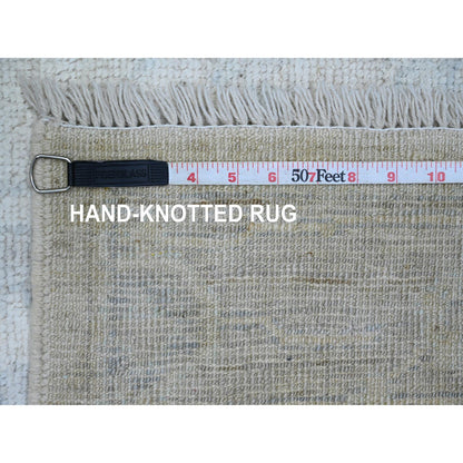 Oushak And Peshawar Wool Hand Knotted Rug Ivory 2.9x7.7 -O089893