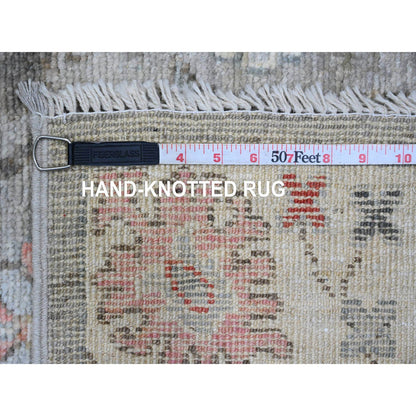 Oushak And Peshawar Wool Hand Knotted Rug Grey 3.0x9.11 -O089899