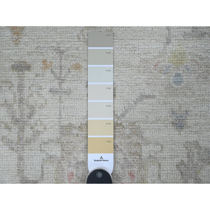 Oushak And Peshawar Wool Hand Knotted Rug Grey 2.10x9.11 -O089901