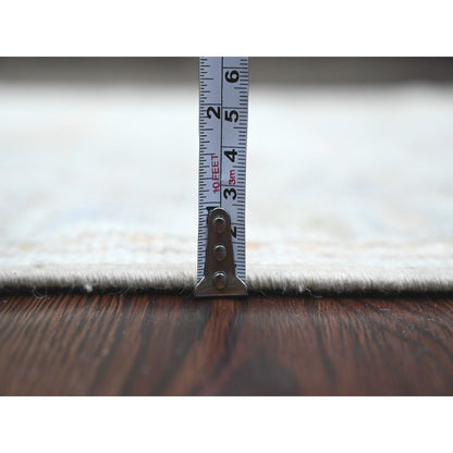 Oushak And Peshawar Wool Hand Knotted Rug Grey 2.10x9.11 -O089901